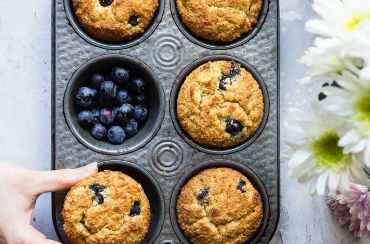 low carb sugar free keto blueberry muffins picture