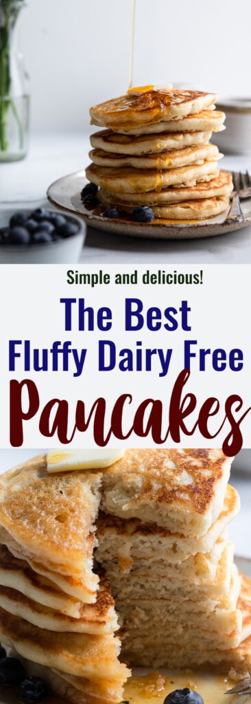 Dairy Free Pancakes collage photo